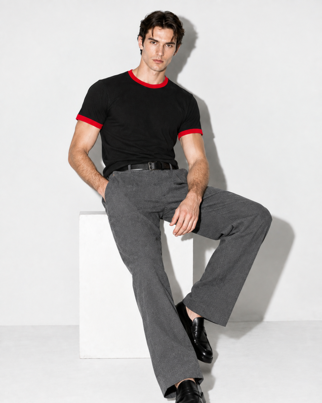 Black & Red Ringer T-Shirt