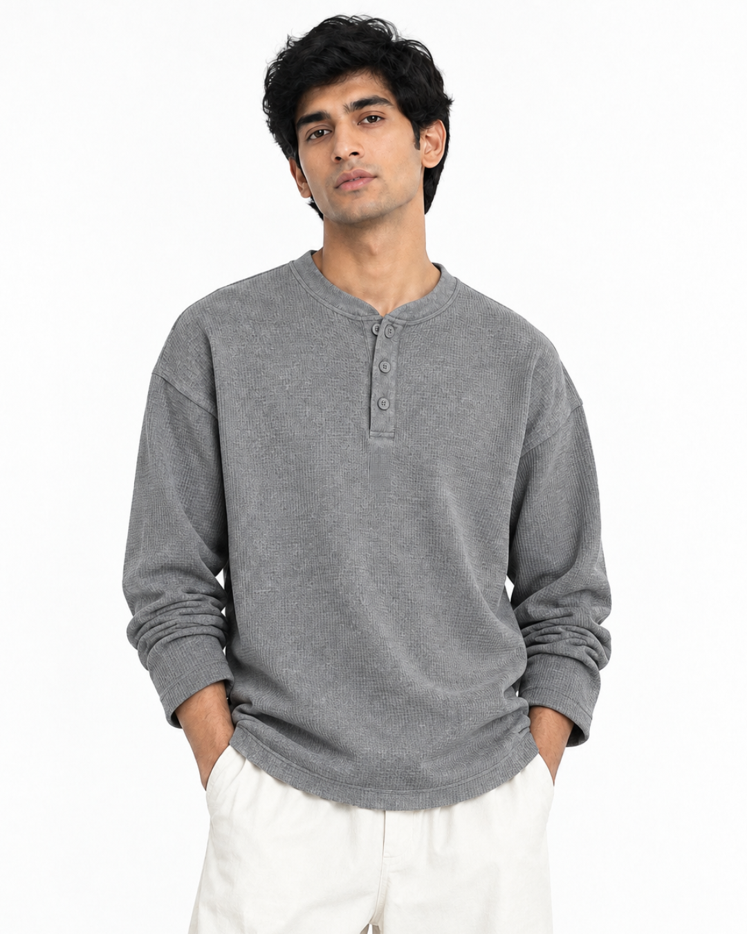 Melagne Grey Henley