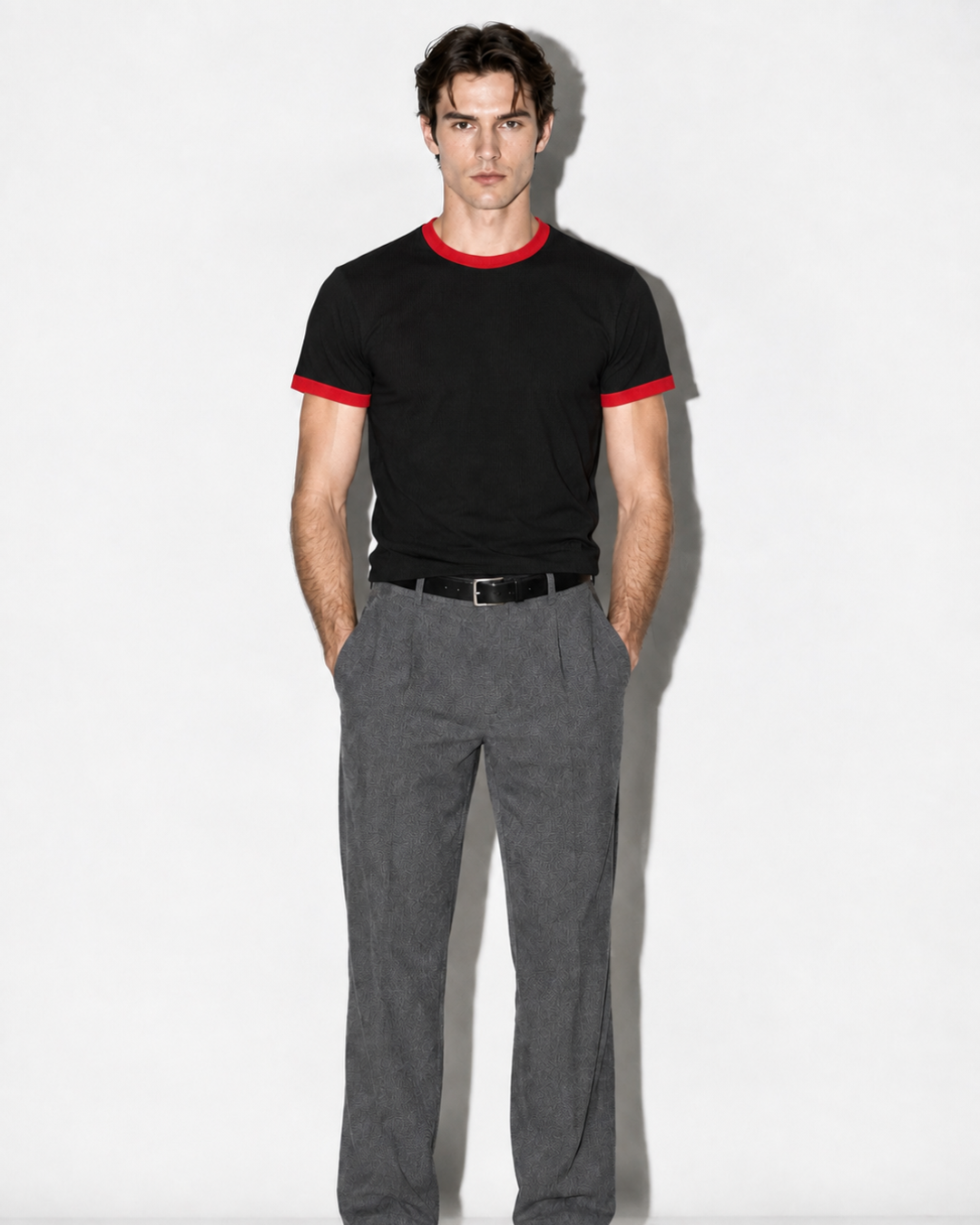 Black & Red Ringer T-Shirt