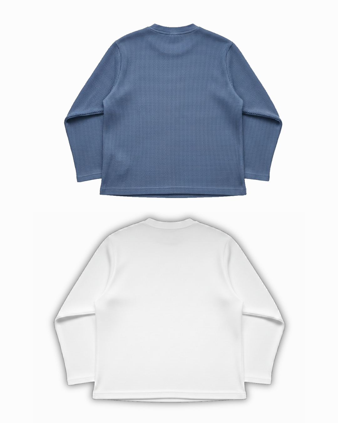 Ice Blue & Off White Waffle Nundle