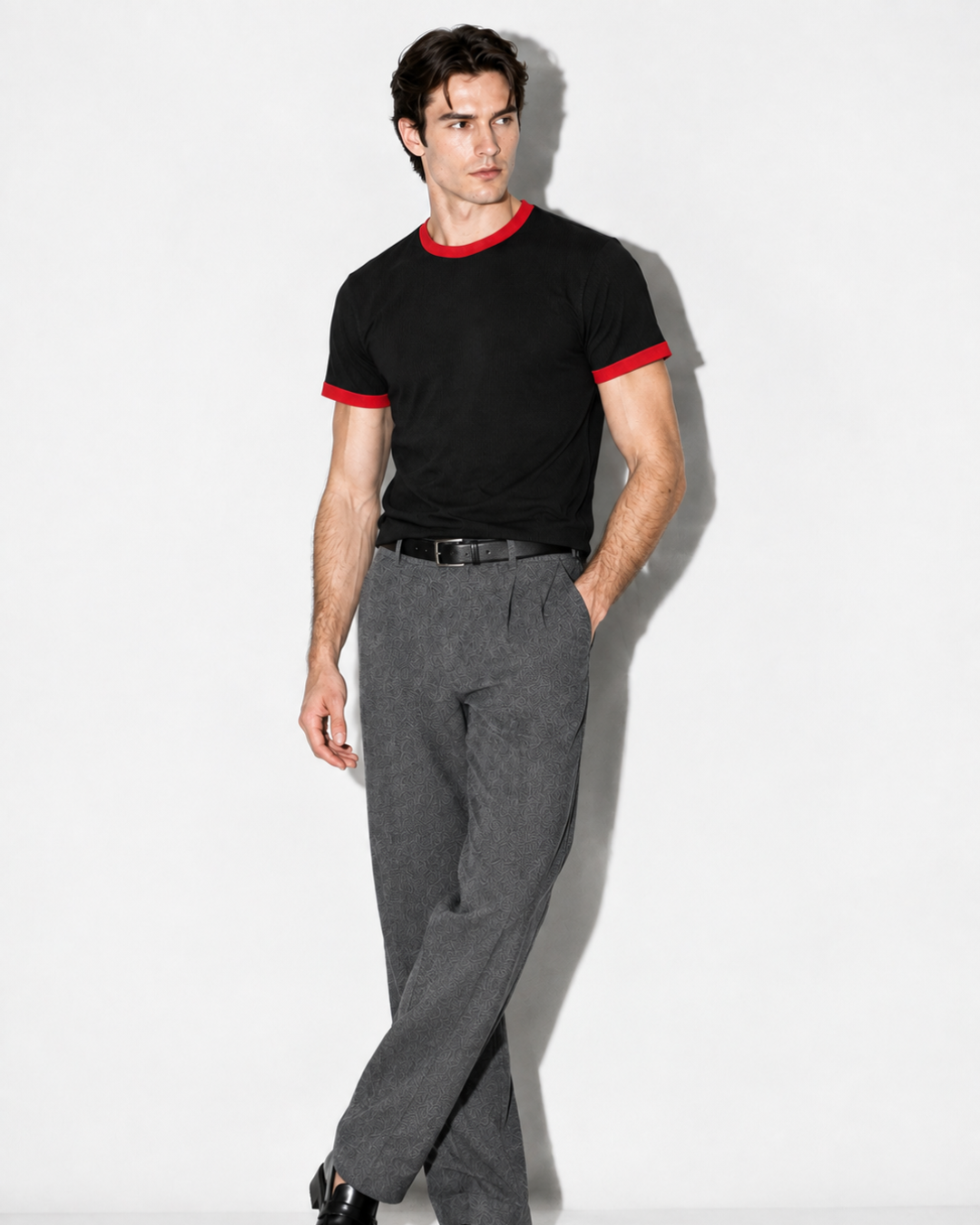 Black & Red Ringer T-Shirt