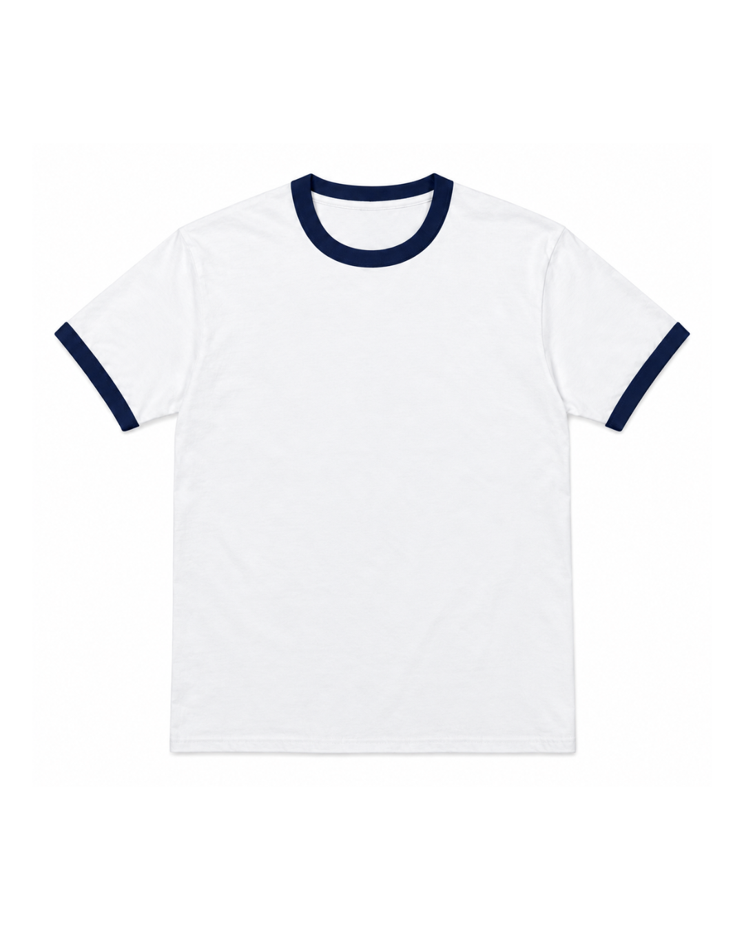 White & Navy Ringer T-Shirt