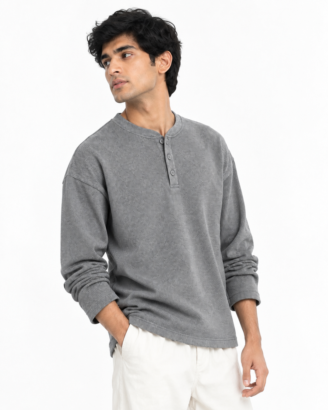 Melagne Grey Henley