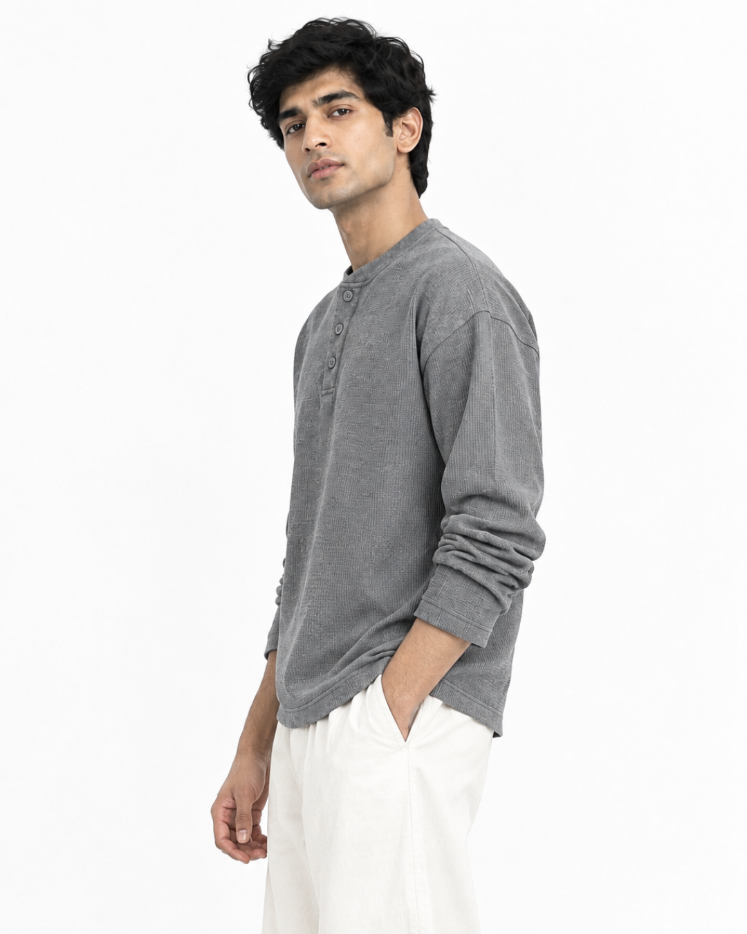 Melagne Grey Henley