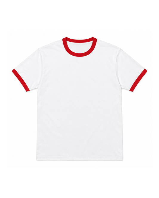White & Red Ringer T-Shirt